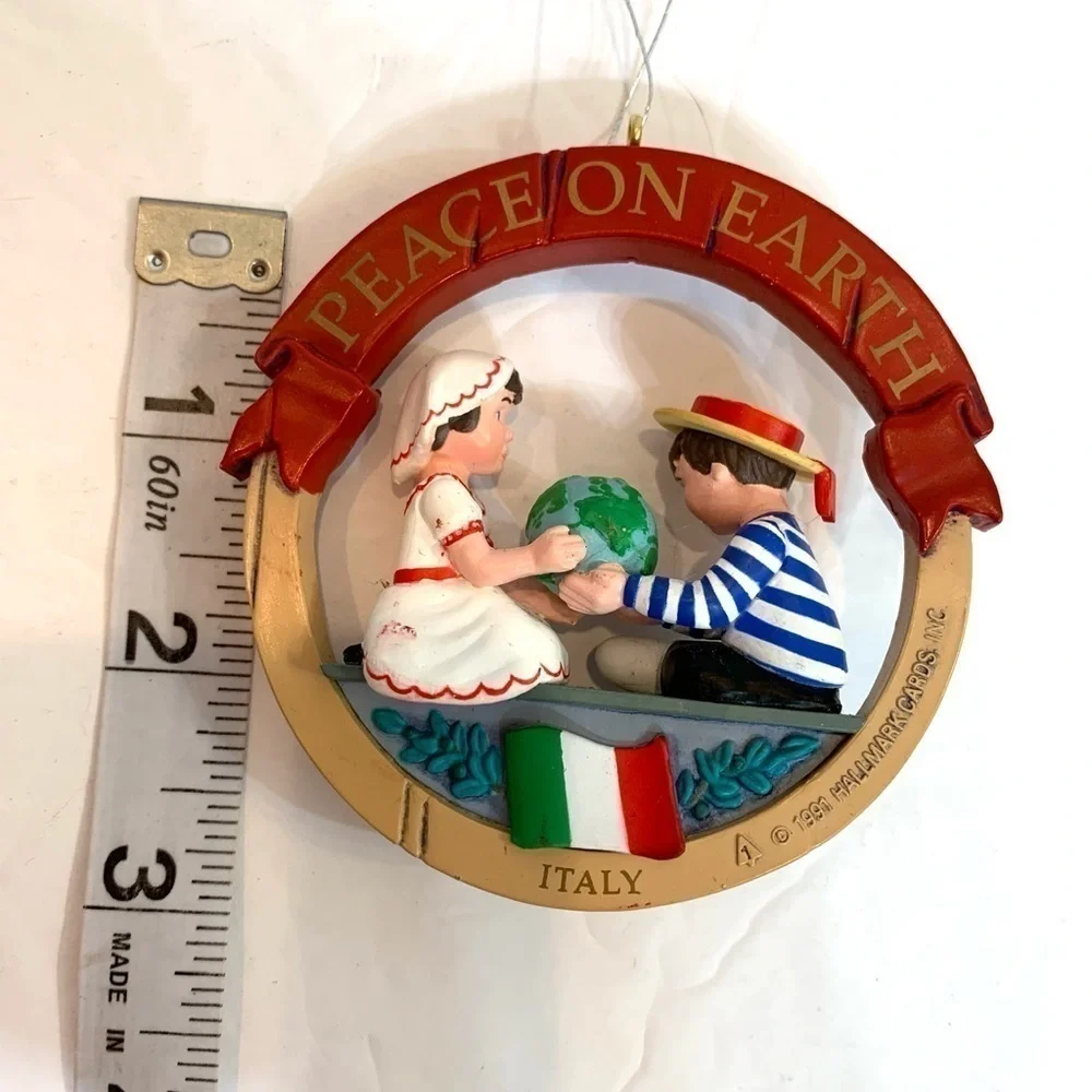 VTG Hallmark Peace on Earth Italy Christmas Ornament 1991